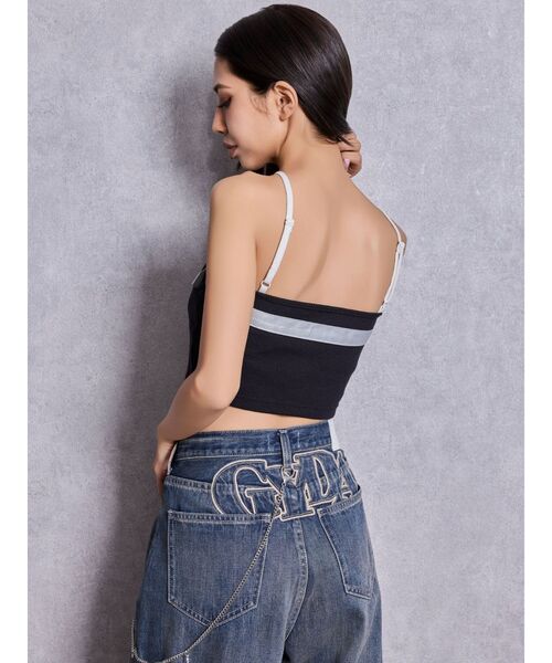 GYDA ビスチェ、ボレロセット GYDA（ジェイダ） カップ付き キャミソール GYDAフロントクロスラメ