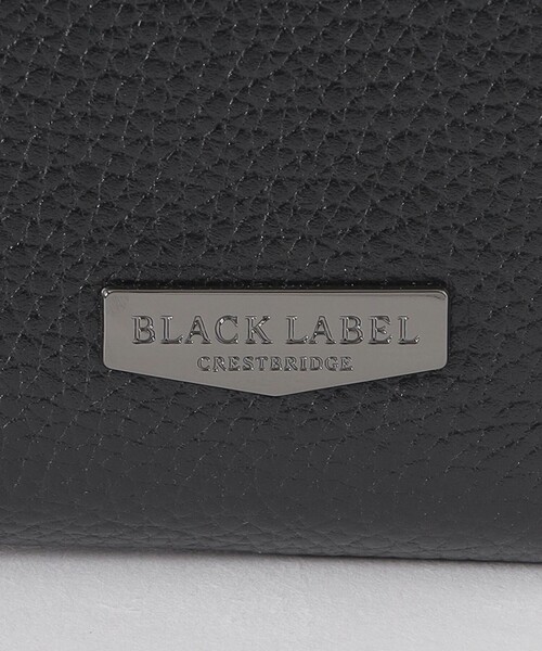 長財布 財布 インサイドクレストブリッジチェックコンビレザーラウンドジップウォレット メンズの画像