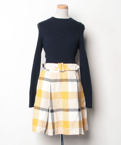 BLUE LABEL CRESTBRIDGE ドッキングワンピース 38美品 BLUE LABEL CRESTBRIDGE（ブルーレーベルクレストブリッジ