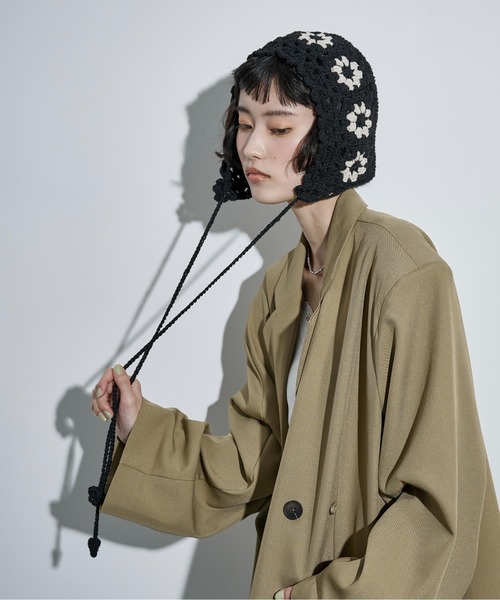 Ｖivigenneのニット帽と手袋 THE Yon ニット帽 ニットキャップ クロシェニットビーニー レディース