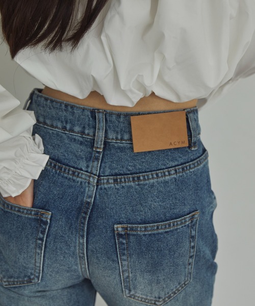 「ACYM」 デニムパンツ MEDIUM ブルー レディース_画像3