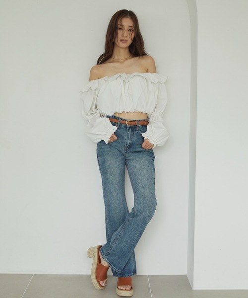 「ACYM」 デニムパンツ MEDIUM ブルー レディース_画像6