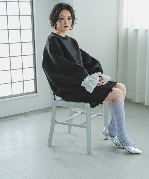 「bohmal」 スウェットカットソー FREE ブラック レディース_画像9