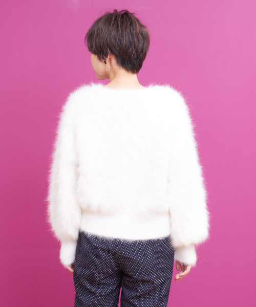 「FONCE」 長袖ニット フリー ホワイト レディース_画像8