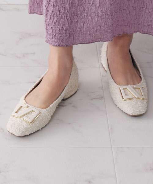 「HIMIKO」 フラットパンプス 24.0cm ブラック レディース_画像5