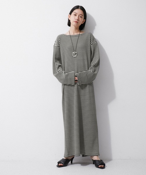 「MILLER」 長袖ワンピース FREE グリーン系その他 レディース_画像3