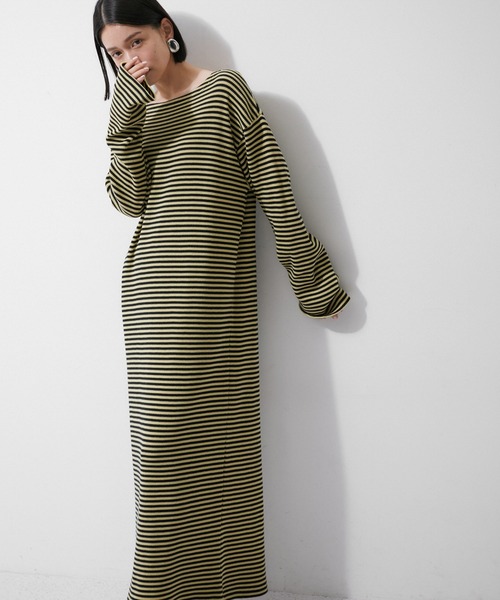 「MILLER」 長袖ワンピース FREE グリーン系その他 レディース_画像4