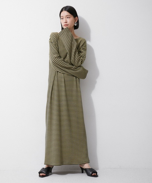 「MILLER」 長袖ワンピース FREE グリーン系その他 レディース_画像7