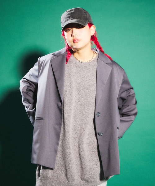 「PUNYUS」 テーラードジャケット 4 グレー レディース_画像3