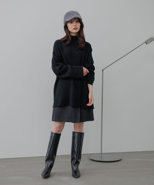 「Andemiu」 長袖ニット FREE ブラウン レディース_画像4