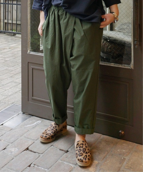 「JOURNAL STANDARD LUXE」 イージーパンツ MEDIUM グリーン レディース_画像3