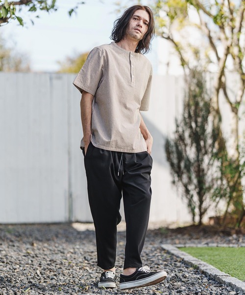 「CAMBIO」 イージーパンツ S ミックスグレー メンズ_画像5