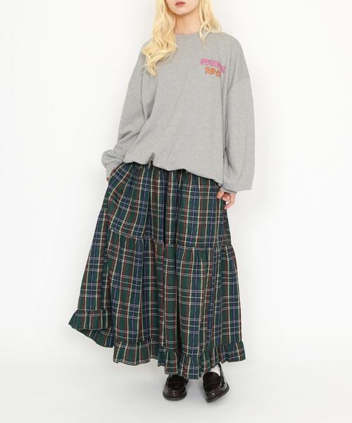 「PUNYUS」 スウェットカットソー 4 ブラック レディース_画像2