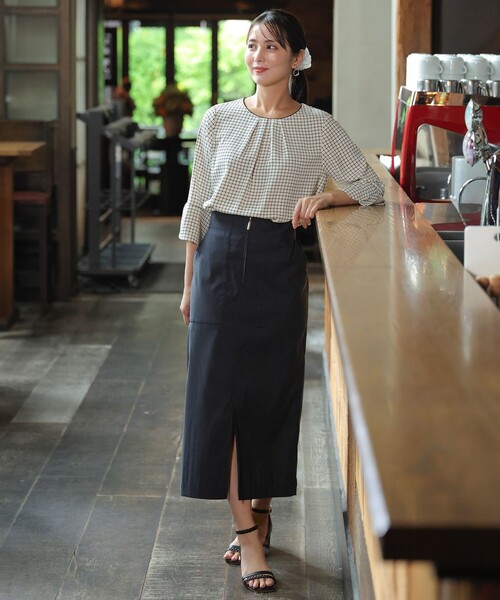 【美品】PLEATS PLEASE スカート フロントジップ ANY SIS（エニィスィス） スカート 「2WAY」フロントジップタイト
