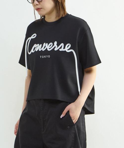 CONVERSE TOKYO tシャツ SPINDLE LOGO TUCK TEE レディース : ZOZOTOWN