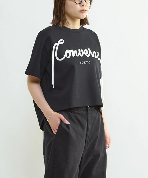 CONVERSE TOKYO tシャツ SPINDLE LOGO TUCK TEE レディース : ZOZOTOWN