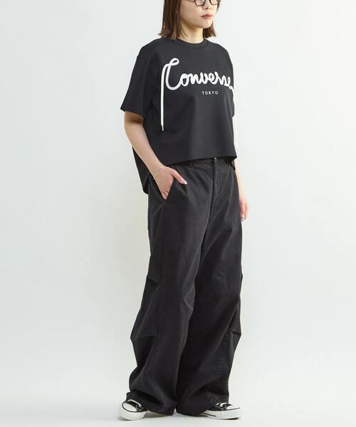 CONVERSE TOKYO tシャツ SPINDLE LOGO TUCK TEE レディース : ZOZOTOWN