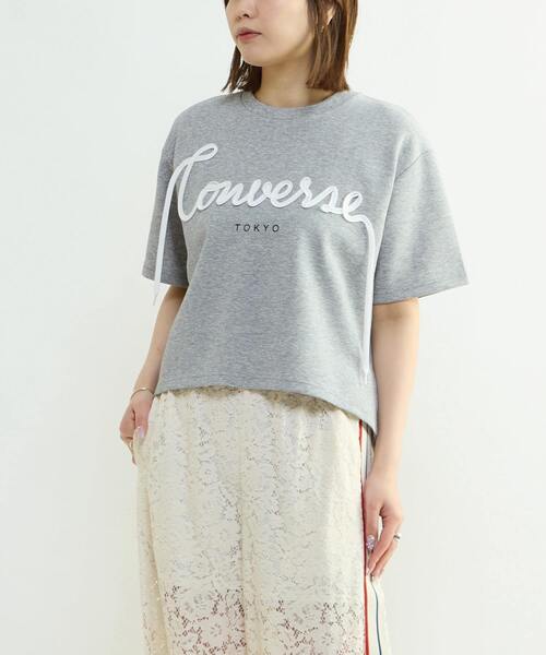 CONVERSE TOKYO tシャツ SPINDLE LOGO TUCK TEE レディース : ZOZOTOWN