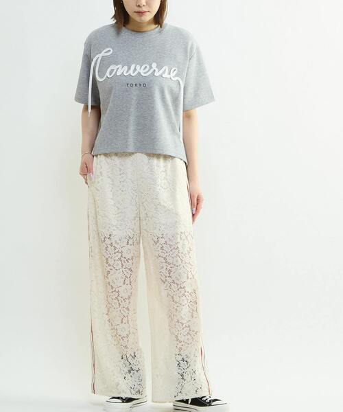 CONVERSE TOKYO tシャツ SPINDLE LOGO TUCK TEE レディース : ZOZOTOWN