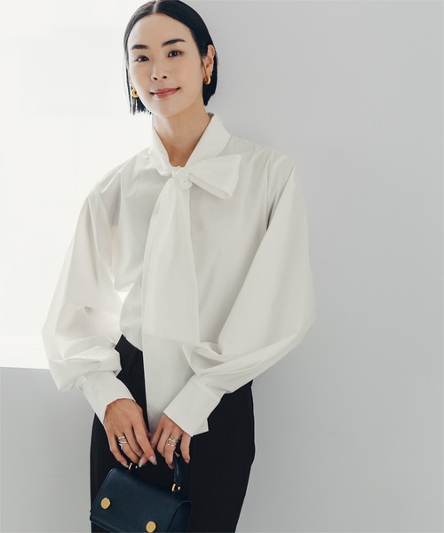 「ur's」 長袖シャツ M ネイビー レディース_画像2