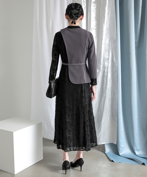 「Callarus」 長袖ワンピース M グリーン レディースの画像