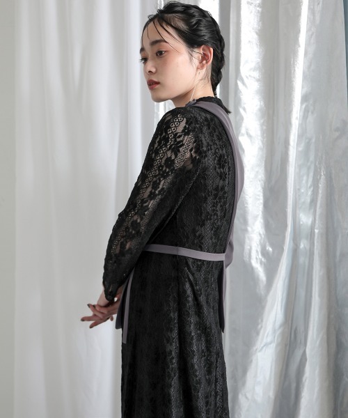 「Callarus」 長袖ワンピース M グリーン レディースの画像