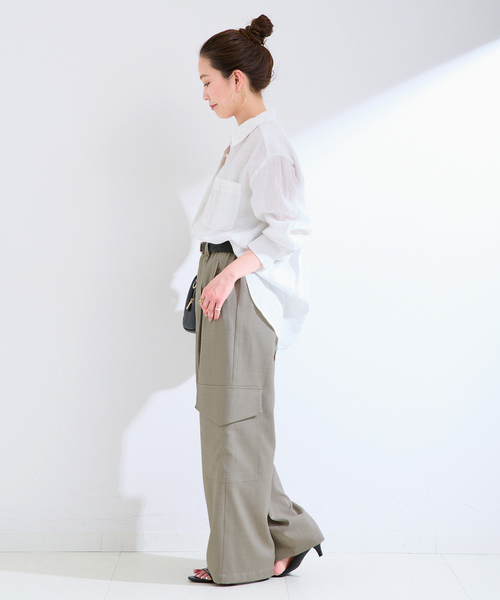 カーゴパンツ ウォッシャブル / UVケア / 接触冷感 / PLトロカーゴタックパンツ レディースの画像