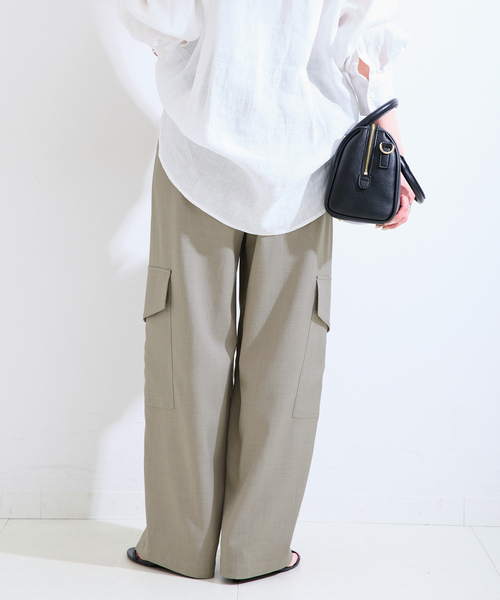カーゴパンツ ウォッシャブル / UVケア / 接触冷感 / PLトロカーゴタックパンツ レディースの画像