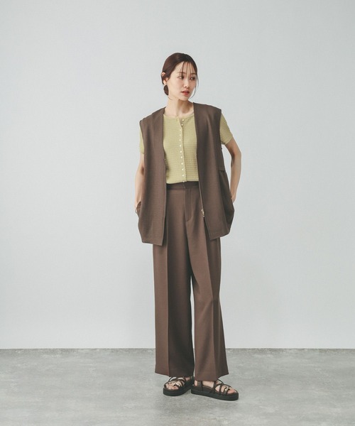 ベスト ジレ お手入れラクラクセットアップ/ジレ/632433 レディースの画像