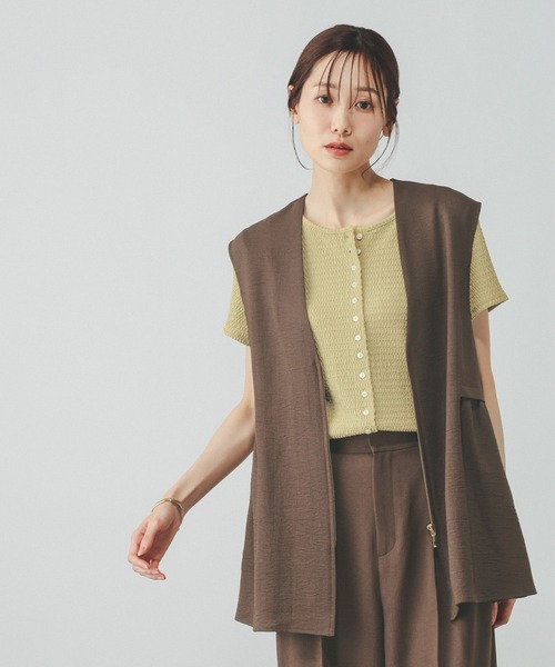 ベスト ジレ お手入れラクラクセットアップ/ジレ/632433 レディースの画像