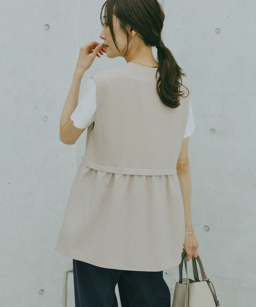 ベスト ジレ お手入れラクラクセットアップ/ジレ/632433 レディースの画像