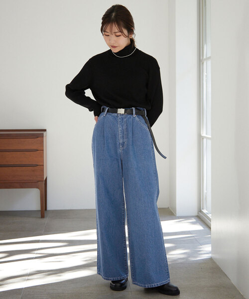 「SLOBE IENA」 デニムパンツ 36 ブルー レディース_画像10