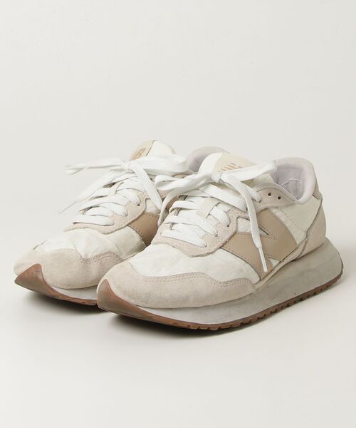 「New Balance」 ローカットスニーカー 25cm ベージュ レディース