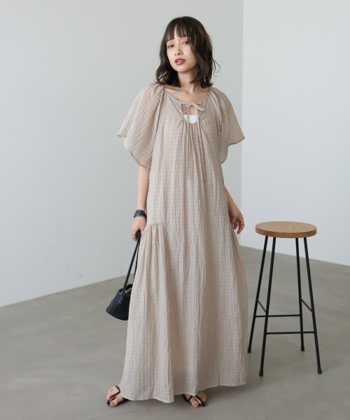 BAB（バブ） ワンピース 半袖 「選べるサイズ展開」前後2WAYシアー