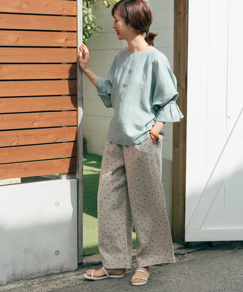 「URBAN RESEARCH DOORS」 半袖ブラウス MEDIUM ブラック レディース_画像6