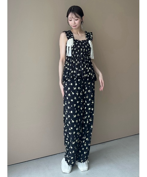 SNIDEL HOME パジャマ ルームウェア 「接触冷感」フラワーリボン