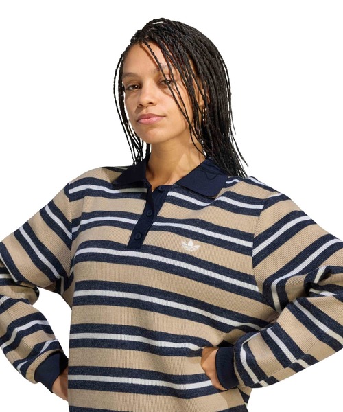 adidas（アディダス） ポロシャツ ポロ adidas STRIPE KNITTED POLO