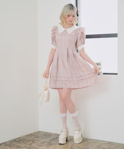 「DearMyLoveRose」 半袖ワンピース MEDIUM グレー系その他 レディース_画像8