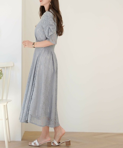 「le reve vaniller」 半袖ワンピース M ピンクベージュ レディース_画像6