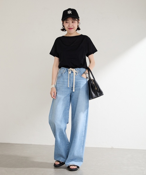 「LE TALON」 フラットサンダル MEDIUM ブラック×ブラック レディース_画像2