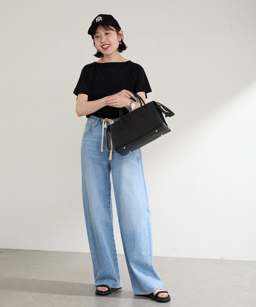 「LE TALON」 フラットサンダル MEDIUM ブラック×ブラック レディース_画像4