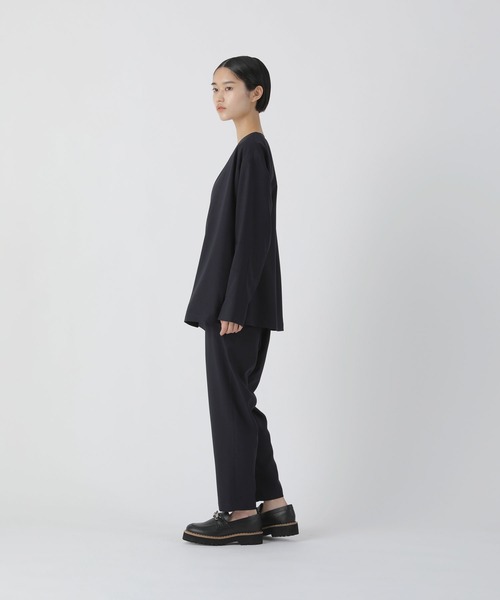ZUCCa（ズッカ） ノーカラージャケット X-LARGE ネイビー レディース