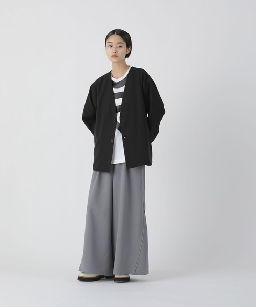 ZUCCa（ズッカ） ノーカラージャケット X-LARGE ネイビー レディース