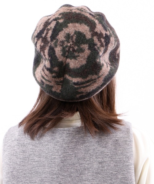 FUNALIVE（ファンアライブ） 帽子 ベレー帽 カモフラ柄 迷彩ウール