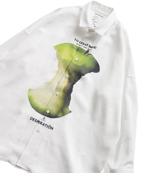 SHAREEF(シャリーフ) シャツ GREEN APPLE” BIG SHIRTS メンズ SHAREEF(シャリーフ) シャツ GREEN APPLE” BIG SHIRTS メンズ