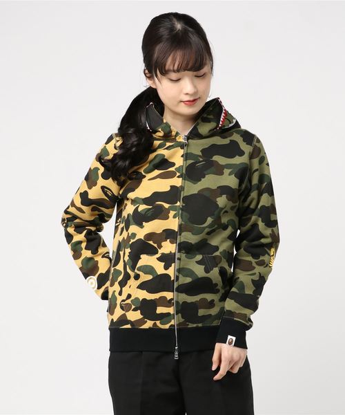 パーカー 1ST CAMO HALF SHARK FULL ZIP HOODIE L 1ST CAMO HALF SHARK FULL ZIP HOODIE BATHING