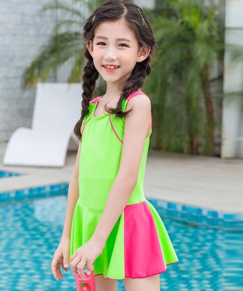 TeddyShop（テディショップ） 水着 キッズスクール水着 ツートーン