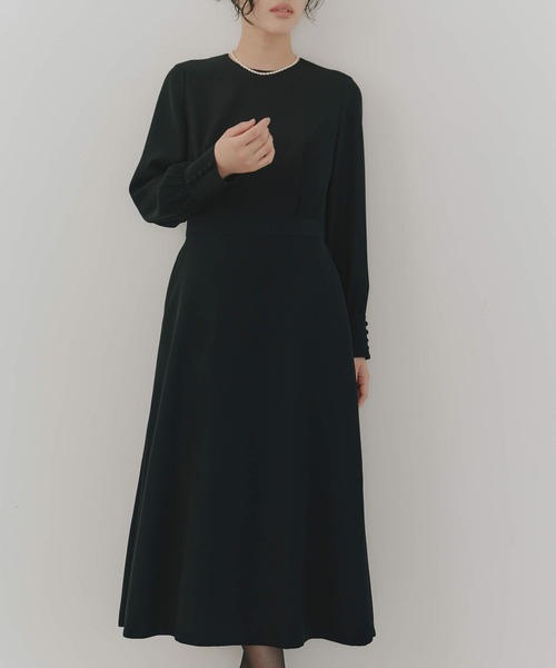 新品⚫️フレアースリーブレースドレス　kaene ブラック　カエン　Mサイズ ブラックのフレアスリーブリボンレースドレス[M] kaeneのレンタル｜11