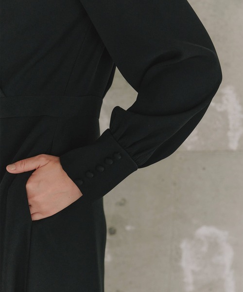 kaene（カエン） 喪服 ワンピース シンプルロングスリーブワンピース