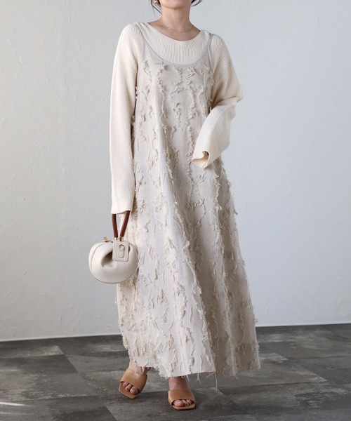 ap retro ワンピース フリンジ キャミワンピース / ロング丈